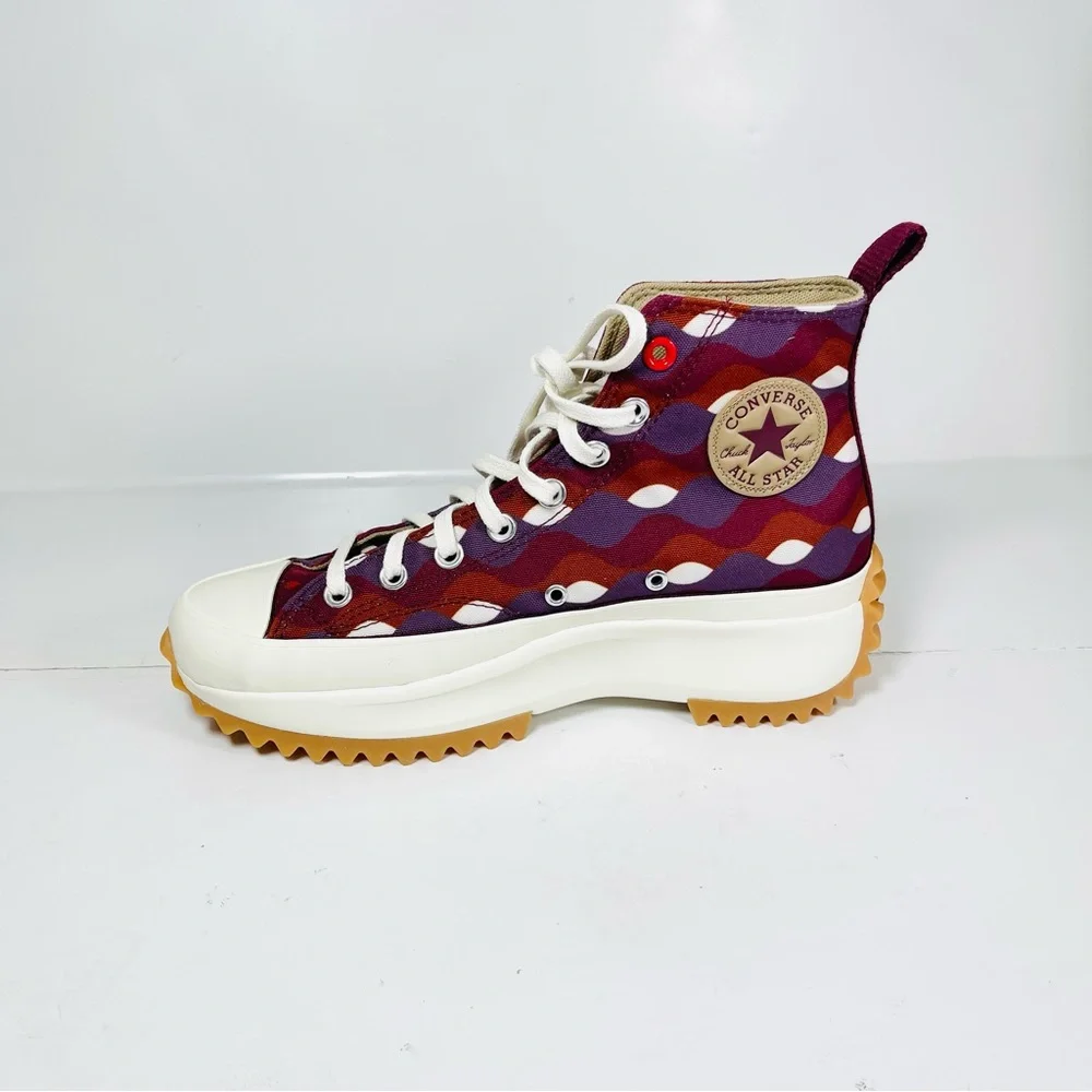 Converse Run Star Hike Hi Women’s Platform Sneakers Size 9.5 Dark‎ Beetroot